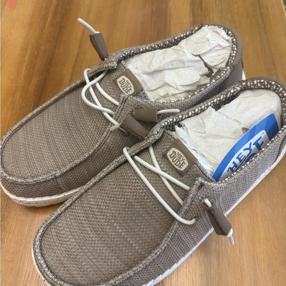Hey Dude Brown Loafers Comfortable Slip-Ons